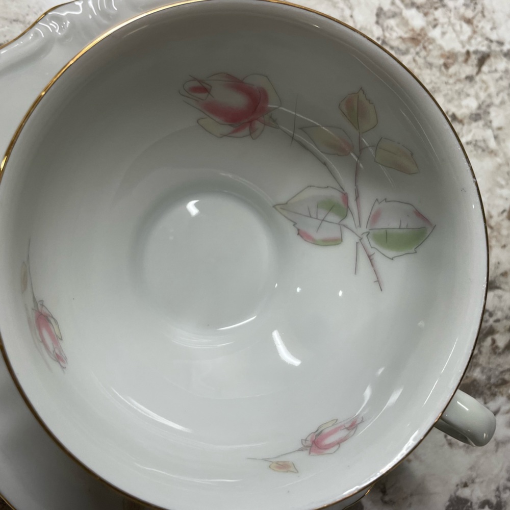 1940’s Winterling Bavaria Germany ~ 6 Fine Porcelain China Teacups & Saucers~ - Picture 14 of 16